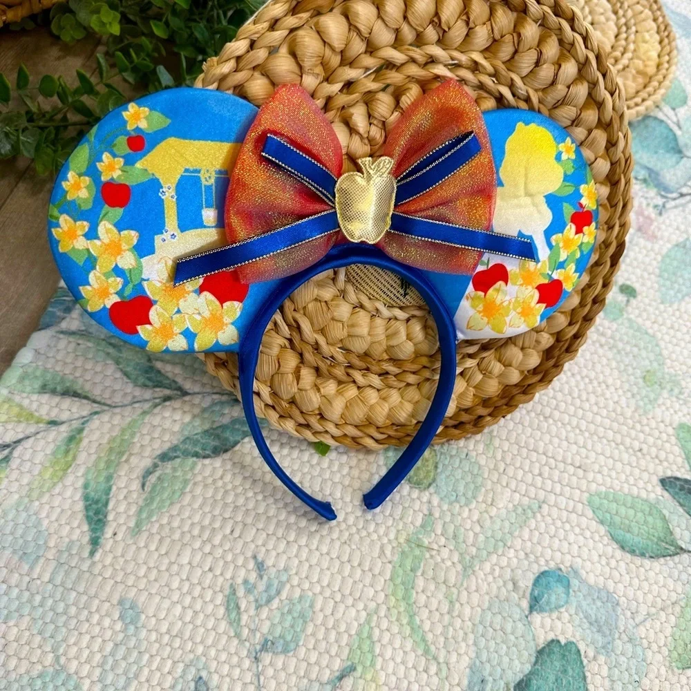 Colorful Mouse Ears Headband with Bow